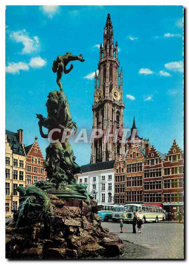 CPM Antwerpen Grand Place Brabo et la Cathedrale