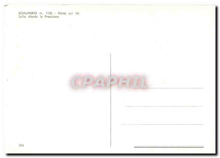 CPM Schilpario m. 1135 - Ponte sul Vo — Rückseite