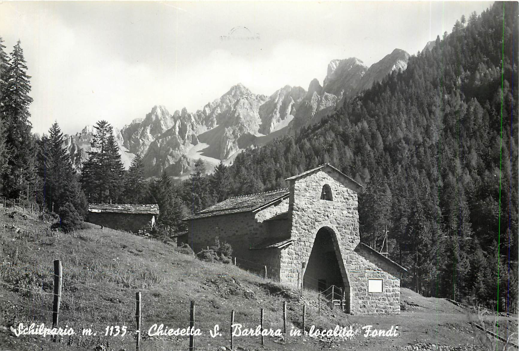 CPM Schilpario m. 1135 Chiesetta S. Barbara in localito Fondi