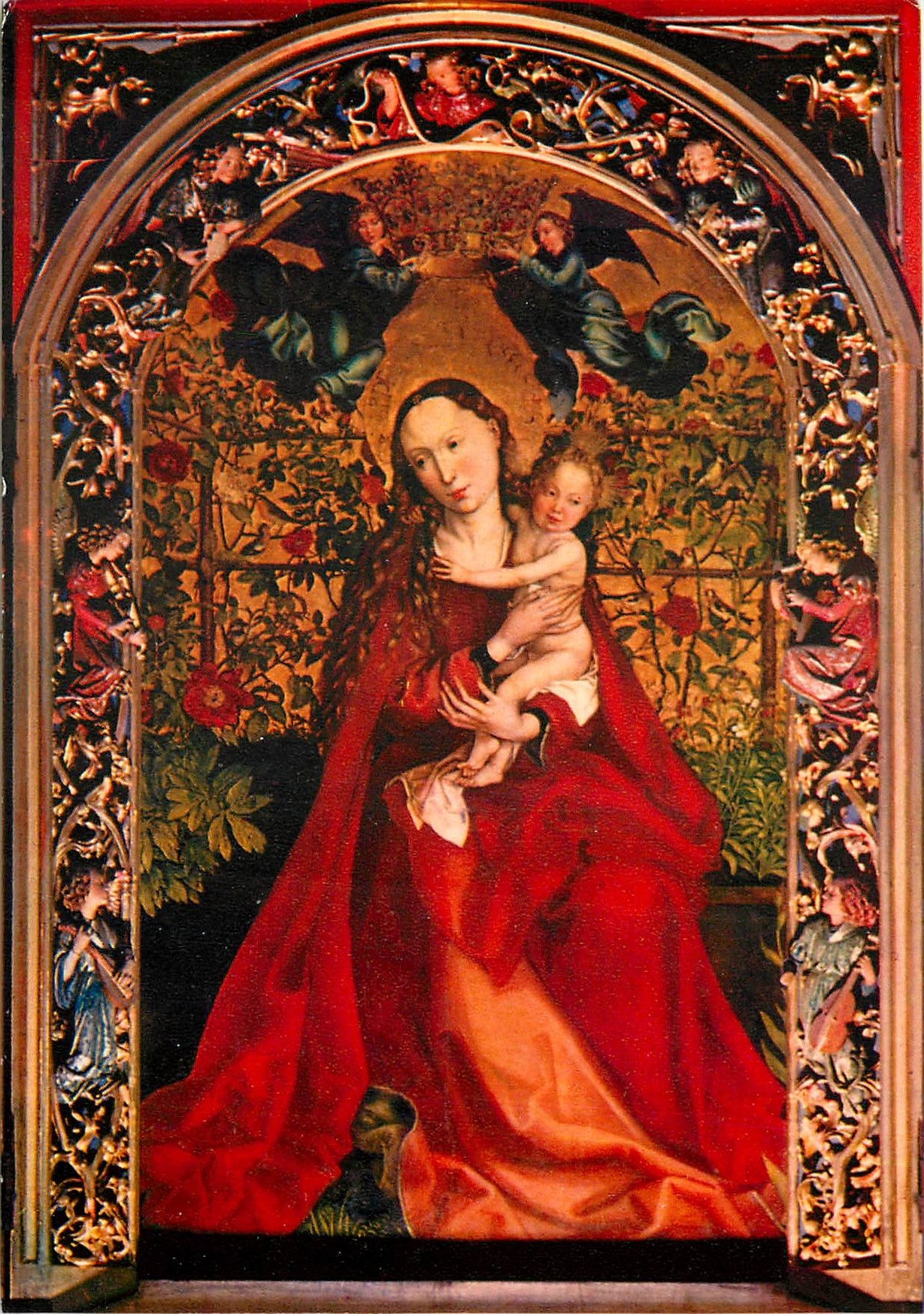 CPM Colmar Catehdrale Saint-Martin La "Vierge au Buisson de Roses"