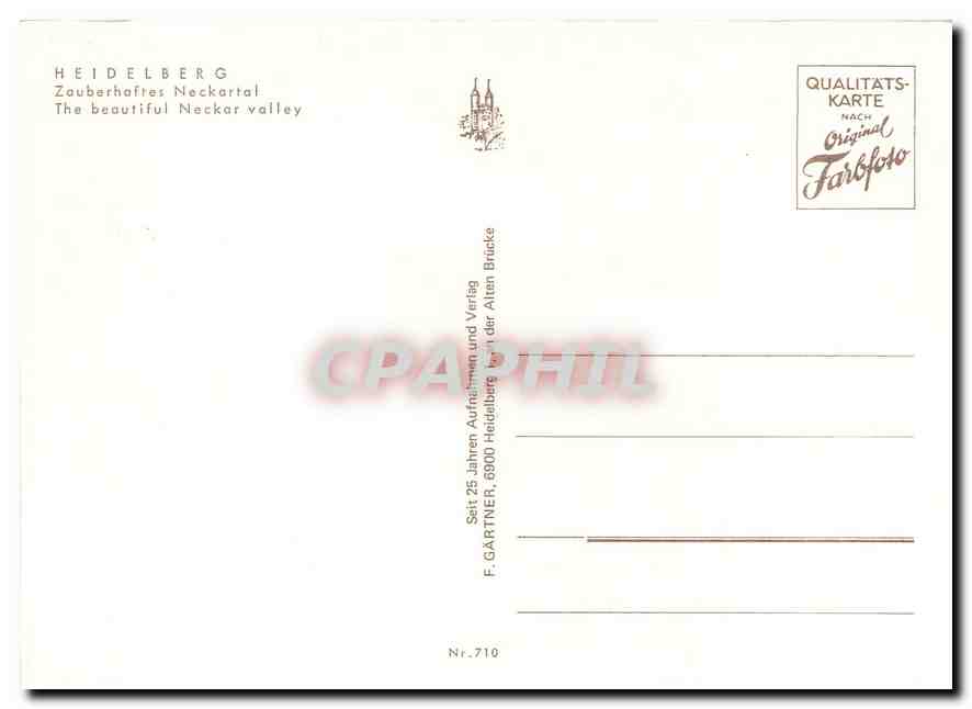 CPM Heidelberg Zauberhoftes Neckartal — Rückseite
