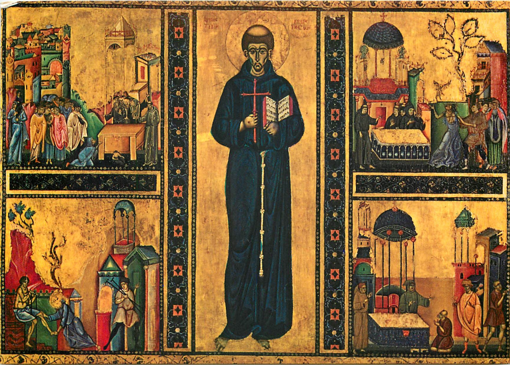 CPM Assisi - Basilica di S. Francesco Museo Tesoro St. Francois et quatre de ses miracles XIIIe s.