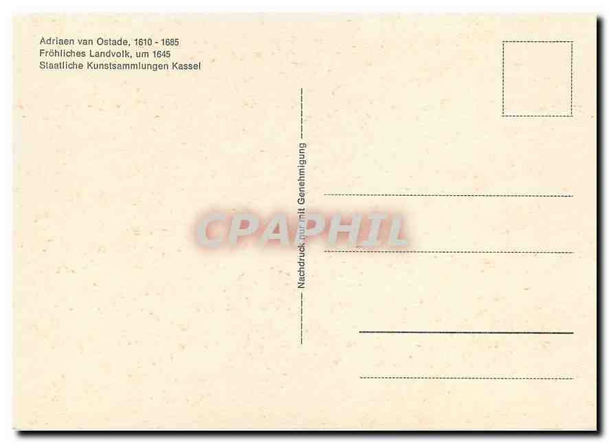 CPM Adriaen van Ostade 1610-1685 Froehliches Landvolk um 1645 — Back