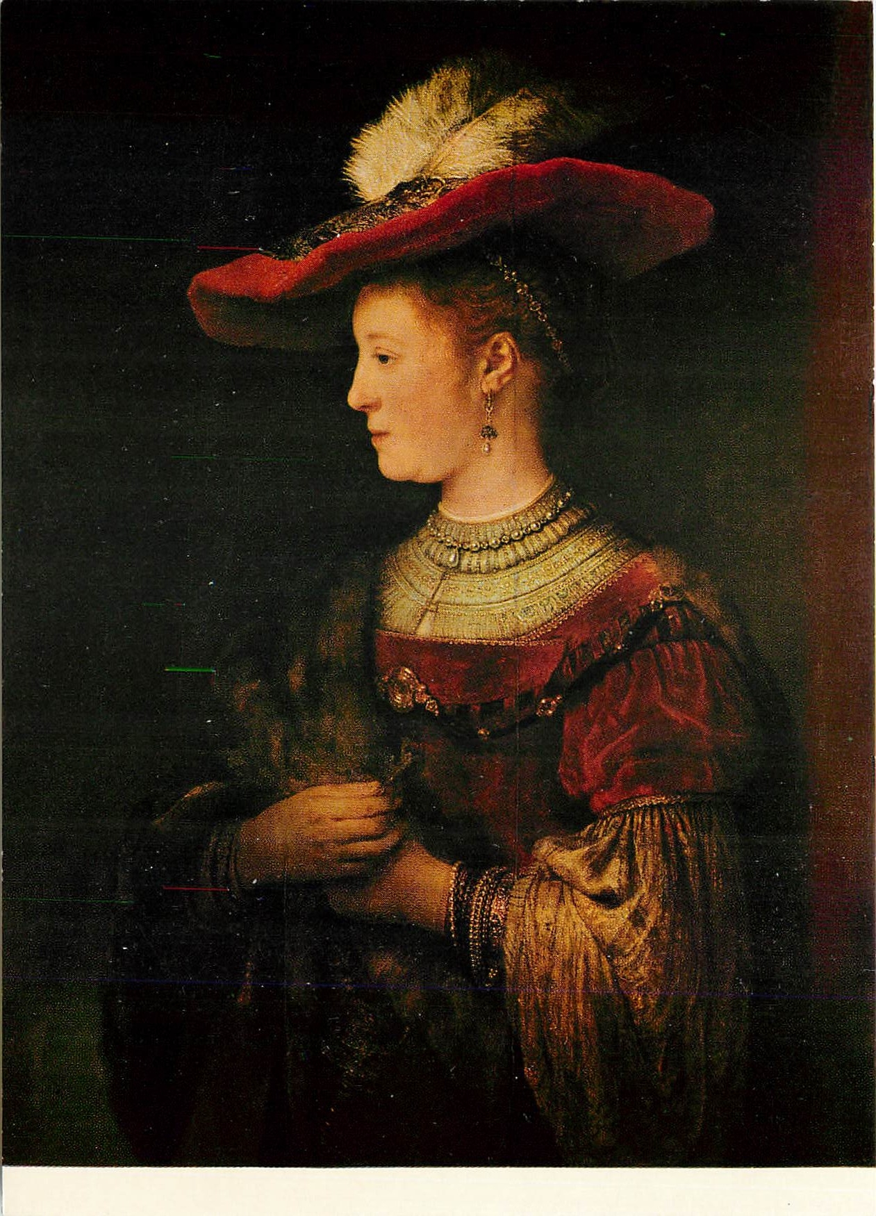 CPM Rembrandt Harmensz van Rijn 1606-1669 Bildnis der Saskia von Uylenburch 1633/34