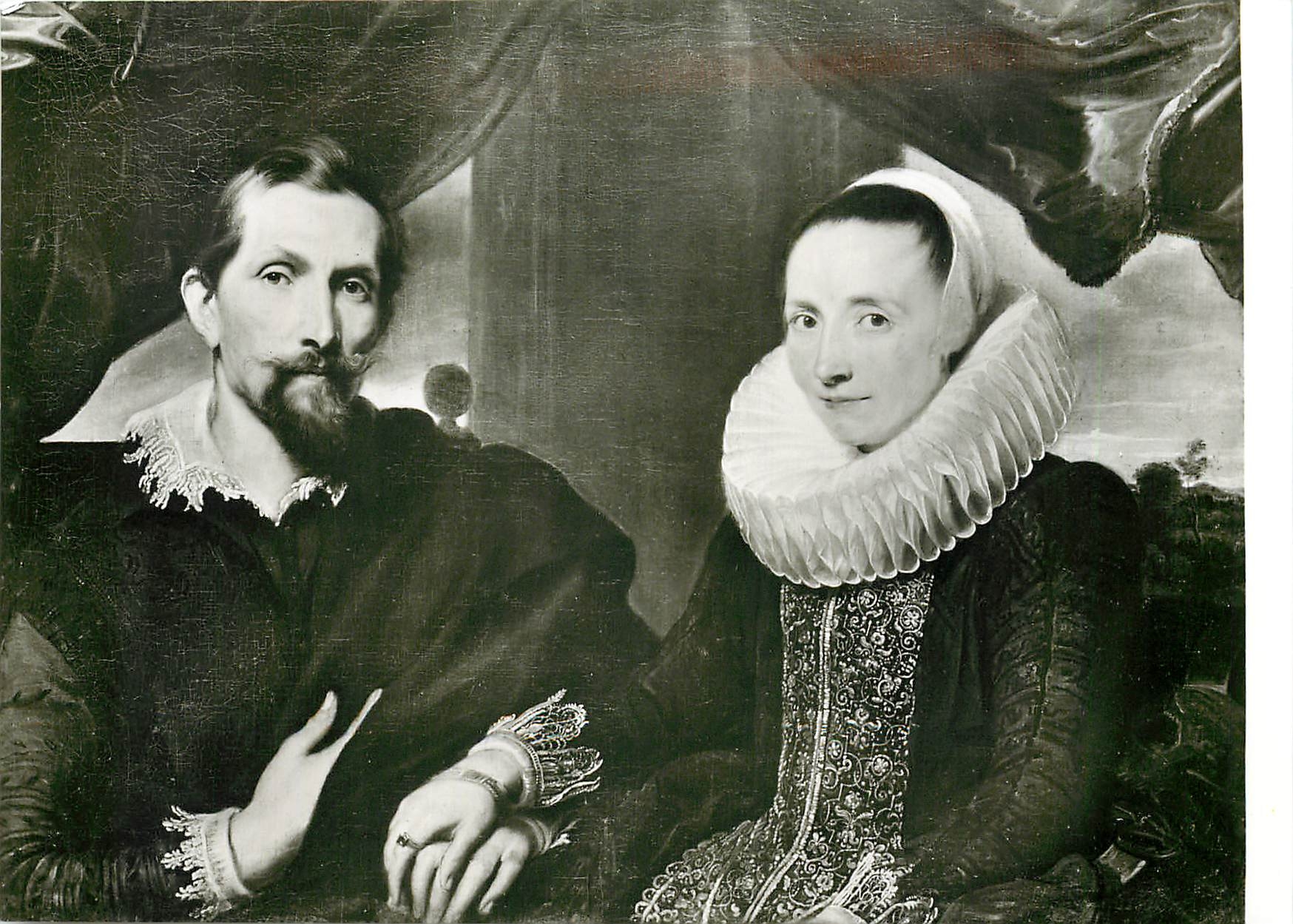 CPM Antonis van Dyck 1599-1641 Doppelbildnis des Malers Frans Snyders und seiner Frau um 1620