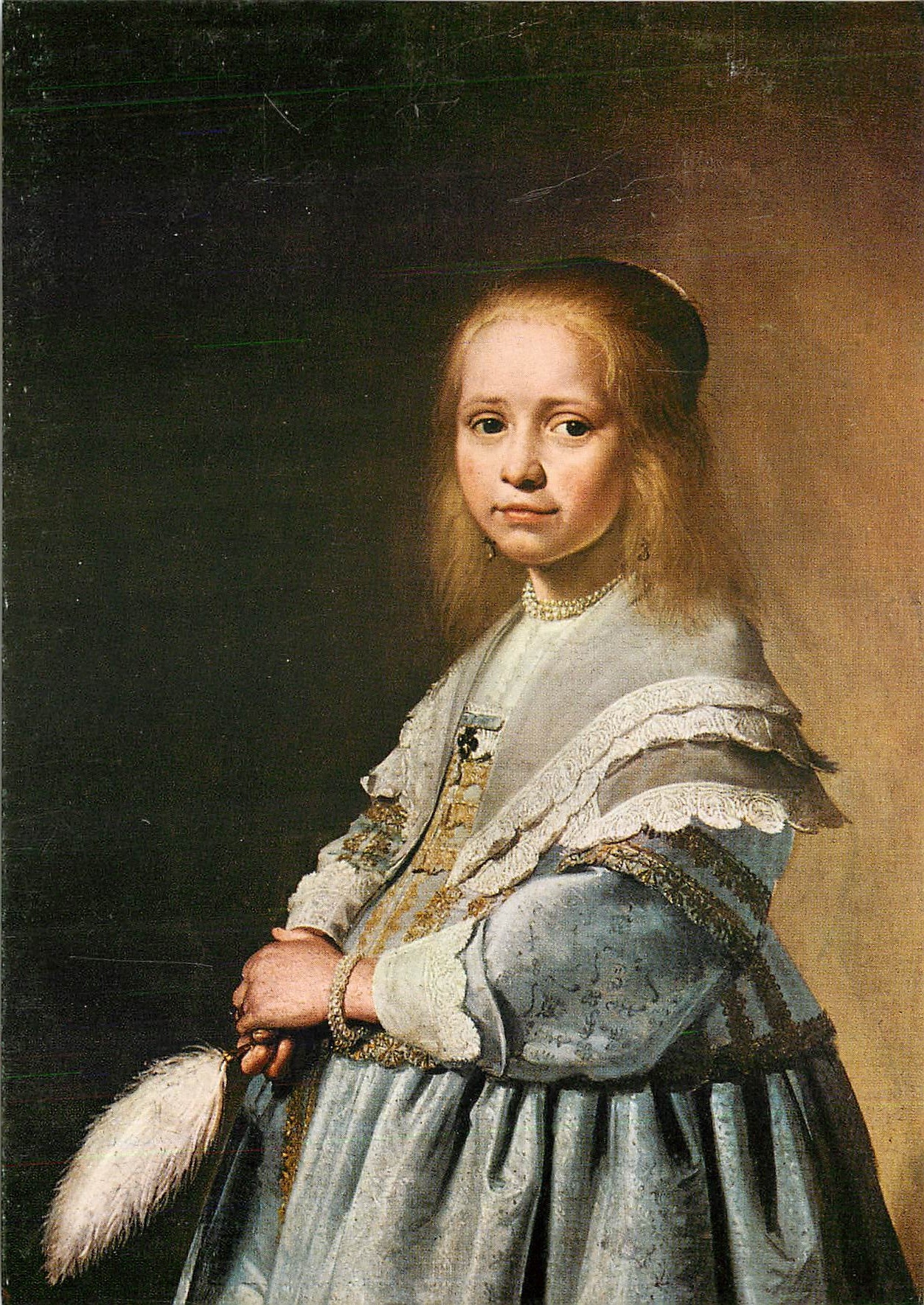 CPM Johannes Cornelisz Verspronck (1597-1662) Portrait of a little girl in blue
