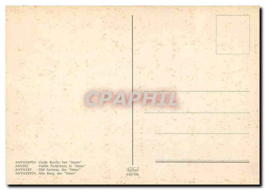 CPM Antwerpen Vieille Forteresse le "Steen" — Back