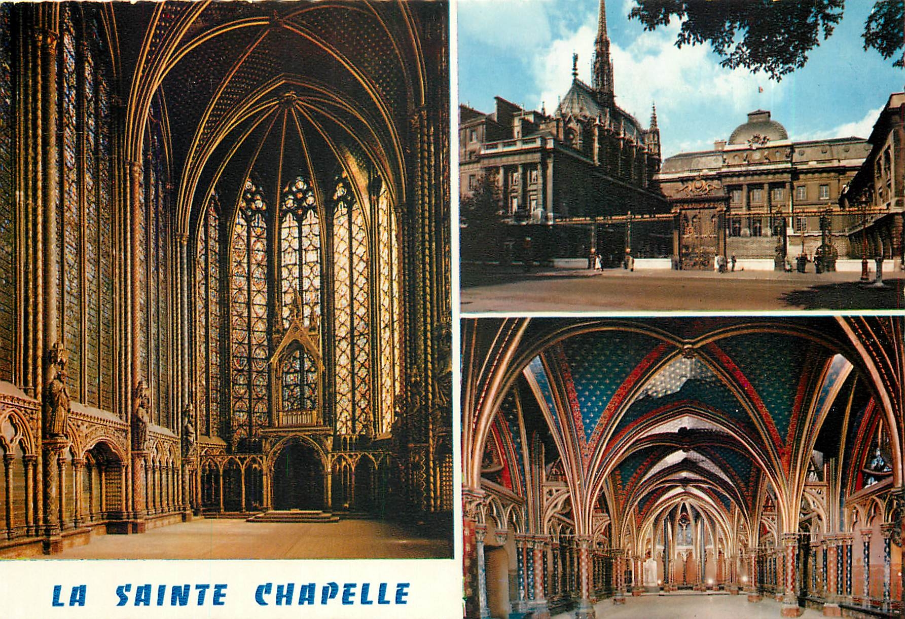 CPM Paris La Sainte Chapelle vue depuis l'entree du Palais de Justice