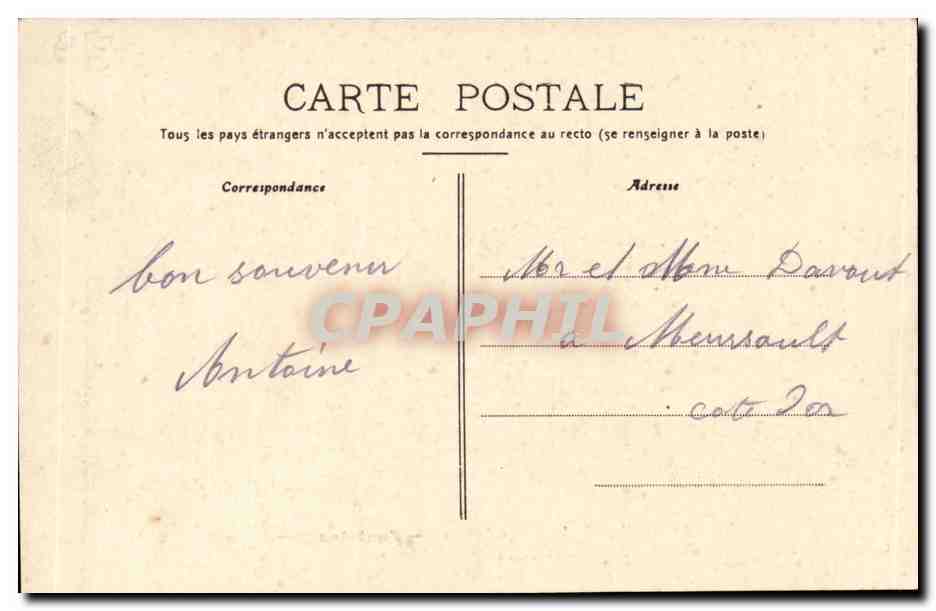 De Gex au Col de la Faucile - Fontaine Napoleon - CPA  — Rückseite