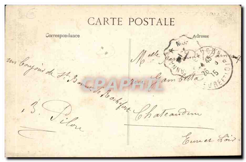 saint Bonnet Rochefort - Le Chateau du Rochefort - XV siecle et Passerelle sur la Sioule - CPA  — Rückseite