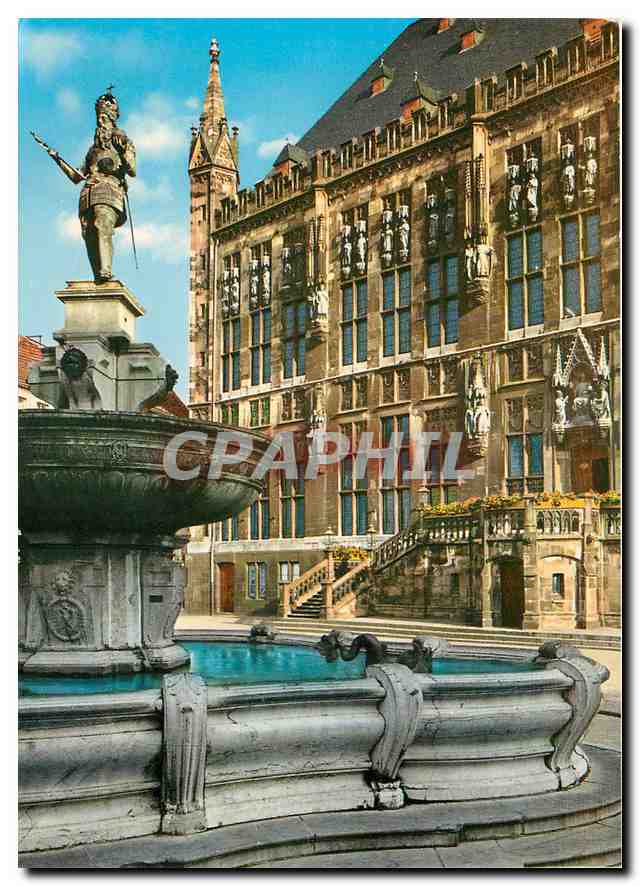 CPM Bad Aachen Kaiser-Karl-Brunnen und Rathaus