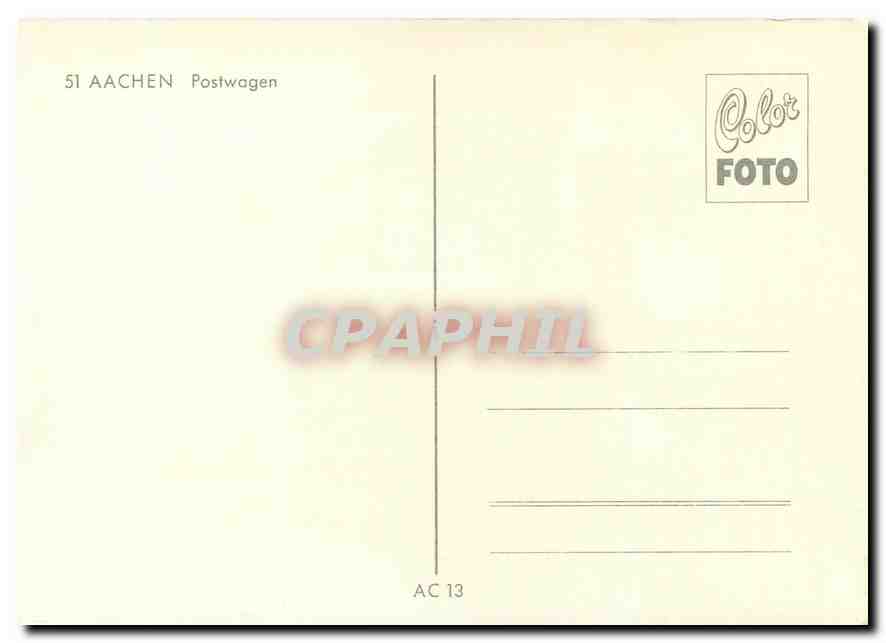 CPM Aachen Postwagen — Rückseite
