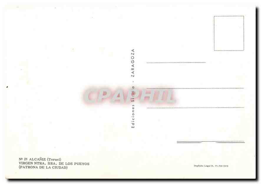 CPM Virgen Ntra. Sra. de los Pueyos — Rückseite