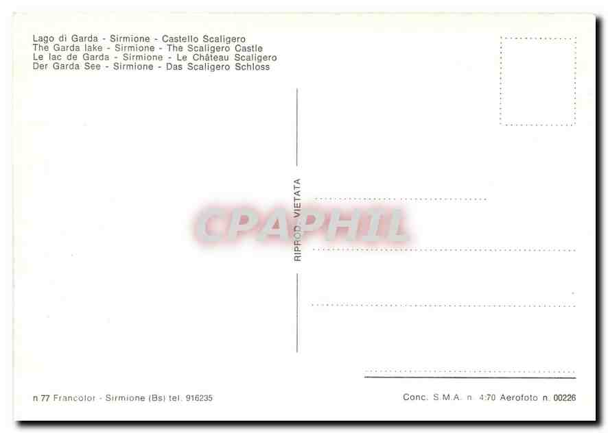 CPM Le lac de Garda - Sirmione - Le Chateau Scaligero — Verso