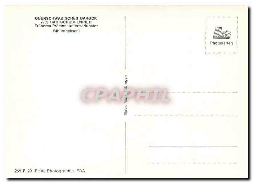 CPM Frueheres Praemonstratenserkloster Biblioheksaal Bad Schussenried — Rückseite