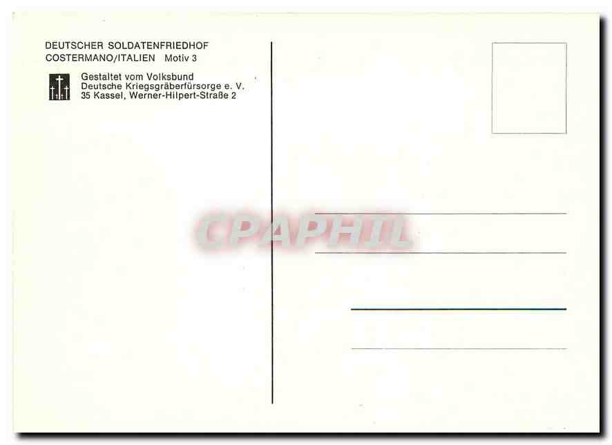 CPM Deutscher Soldatenfriedhof Costermano/Italien — Rückseite