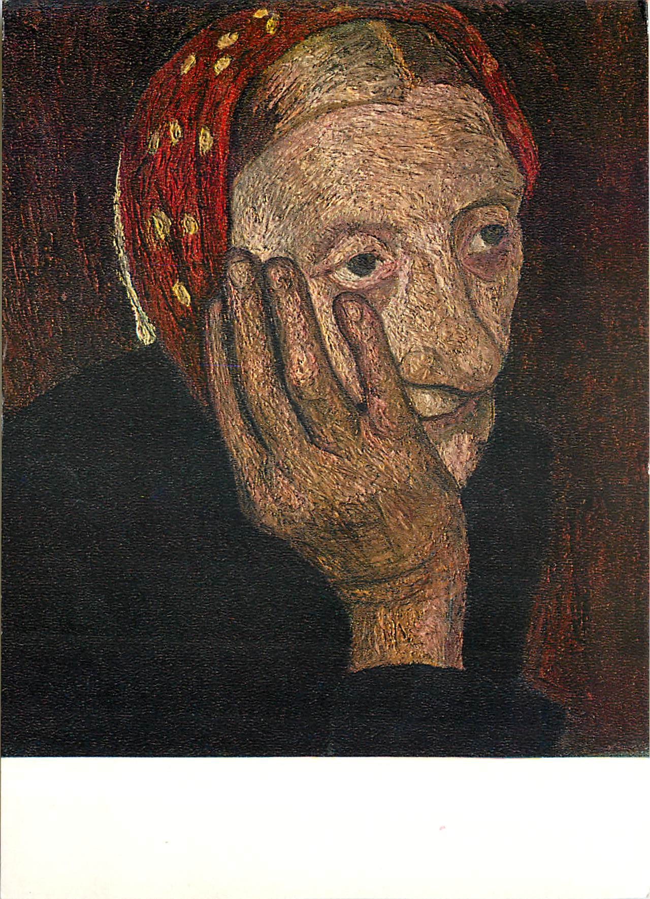 CPM Paula Madersohn-Becker (1876-1907) Kopf einer alten Baeuerin (1905)