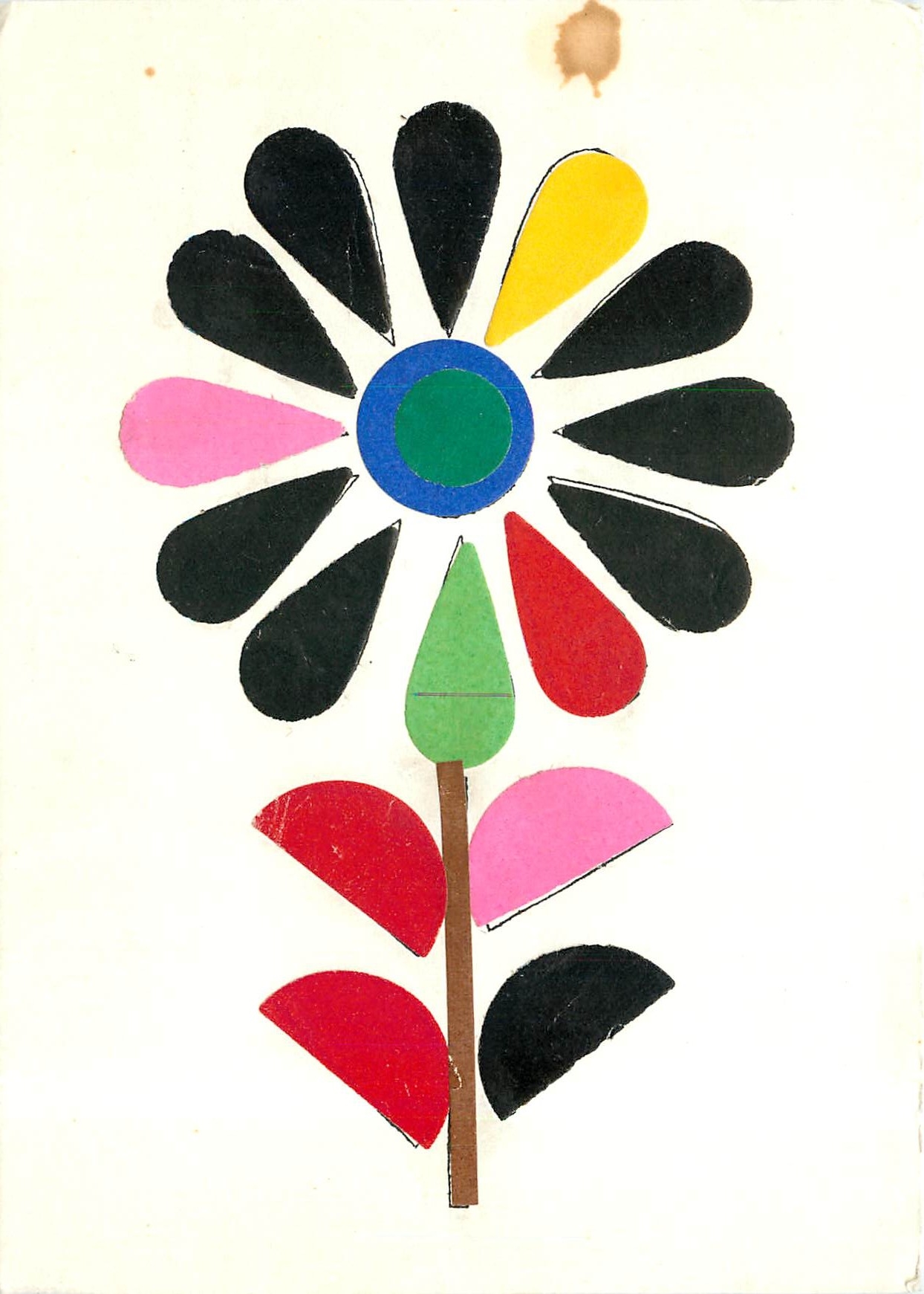 CPM Collage Enfant Fleur