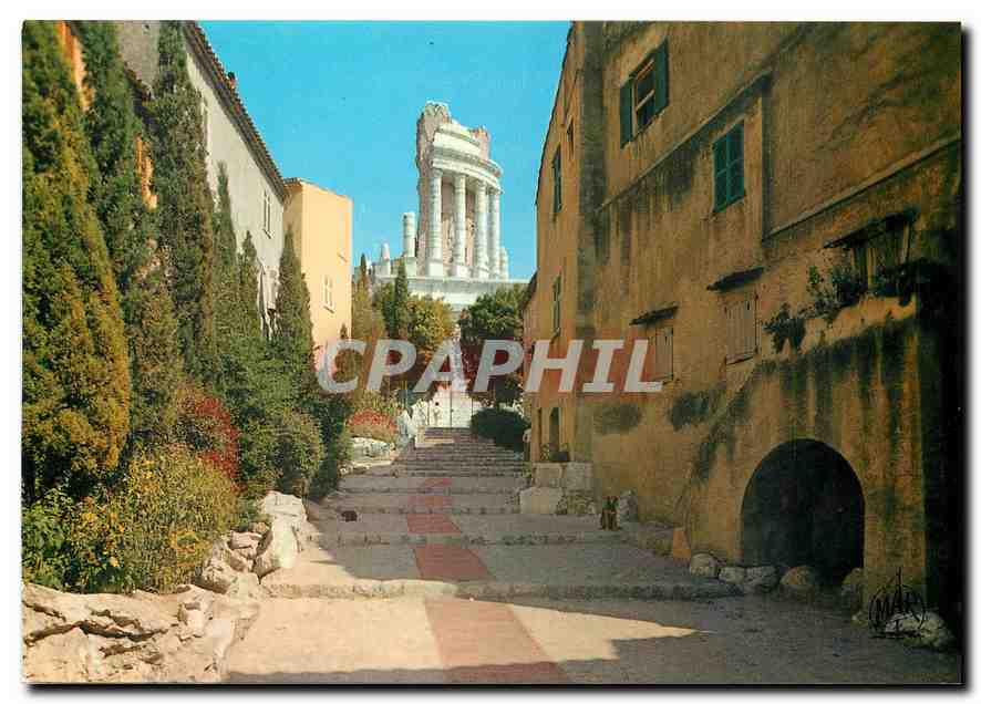 La Côte d'Azur - LA TURBIE — La « Via Julia » ancienne voie romaine et le Trophée des Alpes élevé en l'honneur de l'Empereur Auguste (5 ans av. J.-C.) — Éditions « MAR »