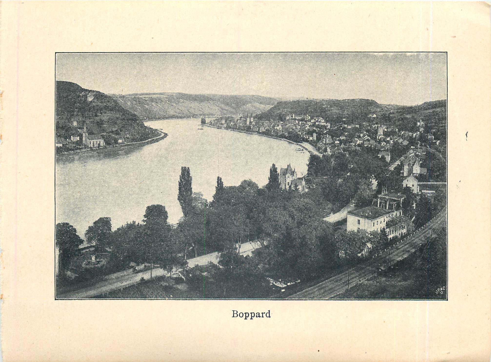 Boppard — vue panoramique sur le Rhin — éditeur BAC, n° de série 1840