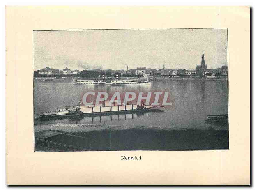 Neuwied — vue du Rhin avec bateau à vapeur — CPAPHIL