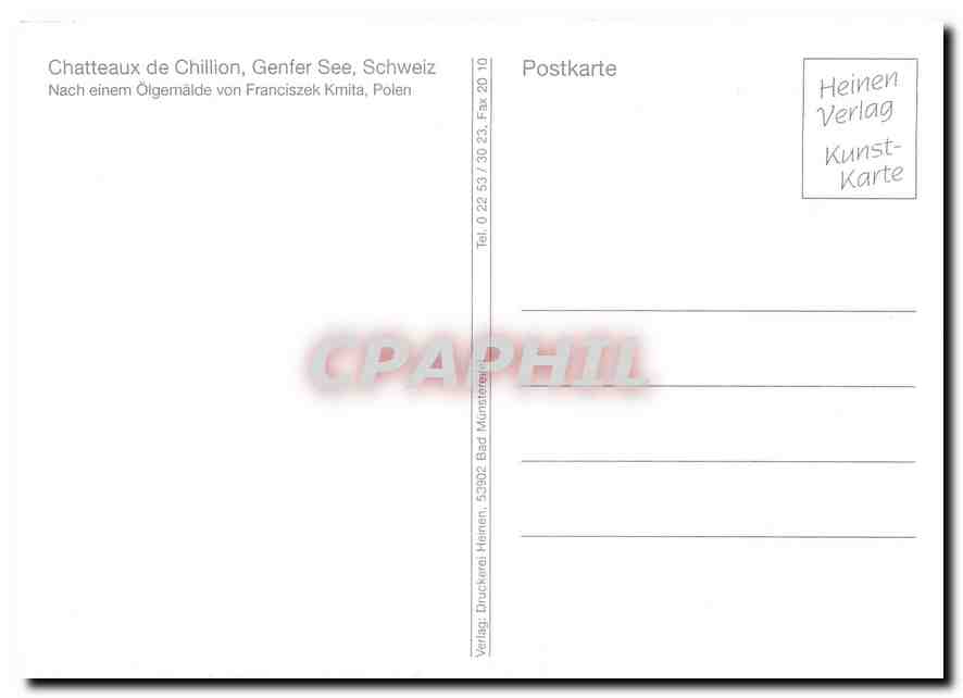 CPM Chatteaux de Chillion Genfer See Schweiz — Verso