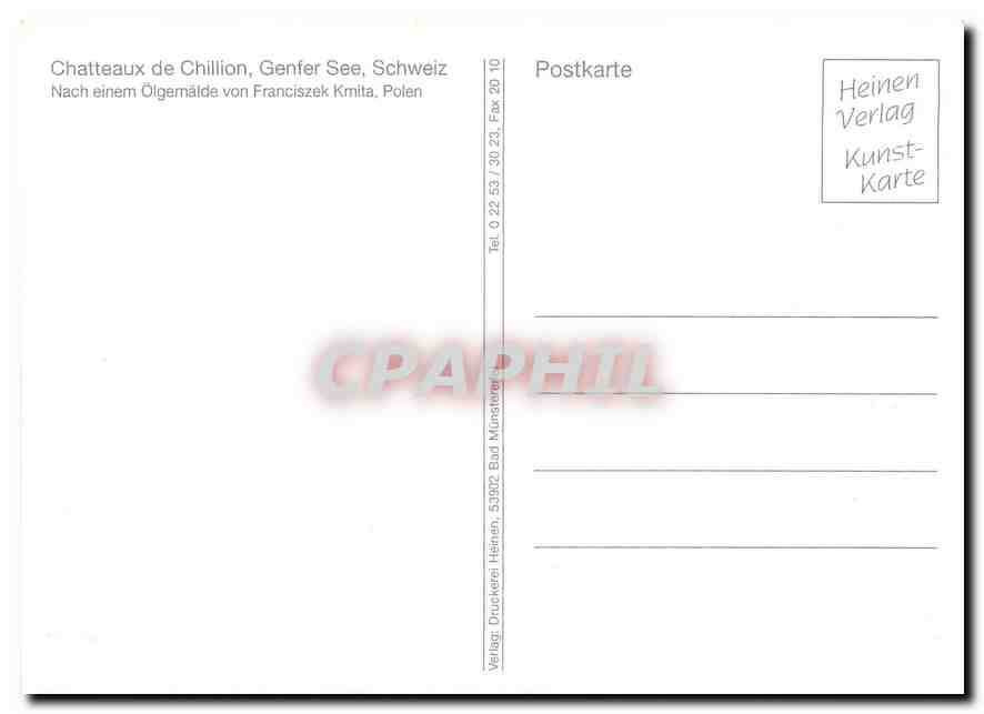 CPM Chatteaux de Chillion Genfer See Schweiz — Verso