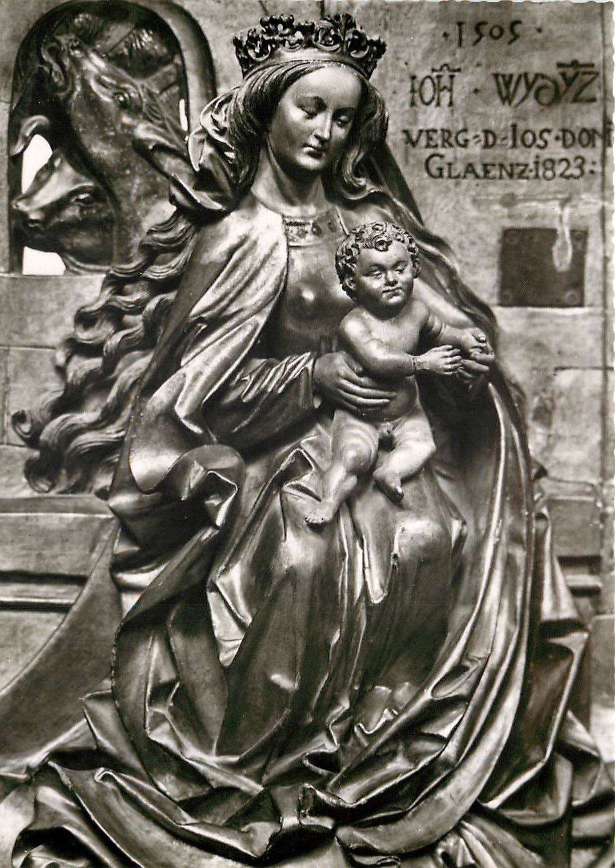 CPM Freiburg i. Br. Muenster U.L. Frau Madonna vom Dreikoenigsaltar