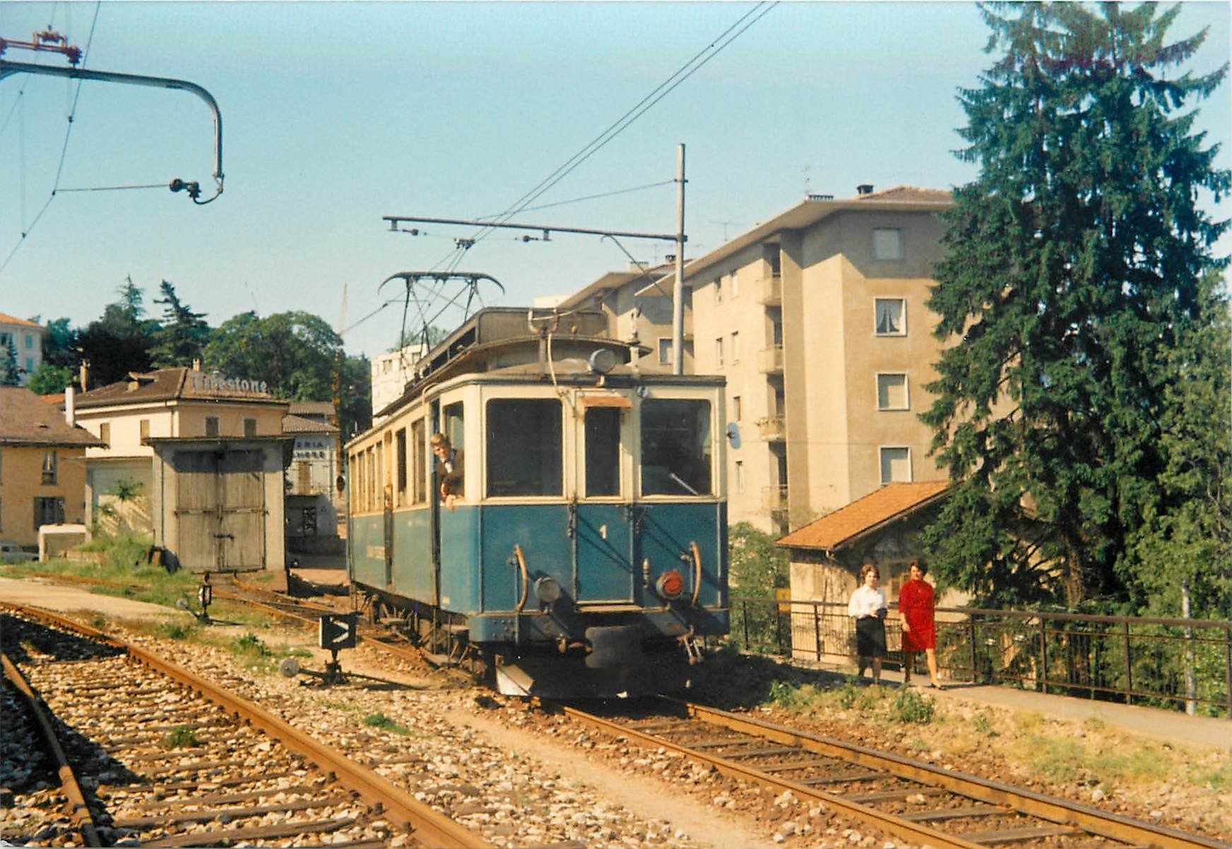 CPM L'automotrice ABFe 4/4 1 quitte Lugano pour Tesserete 21.05.1967