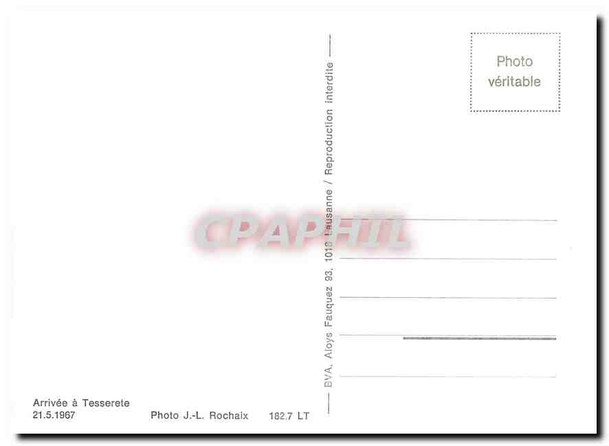 CPM Arrivee a Tesserete 21.5.1967 — Verso
