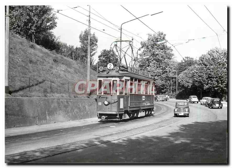 CPM Train pour St-Georges a la route de Lancy 16.9.1971