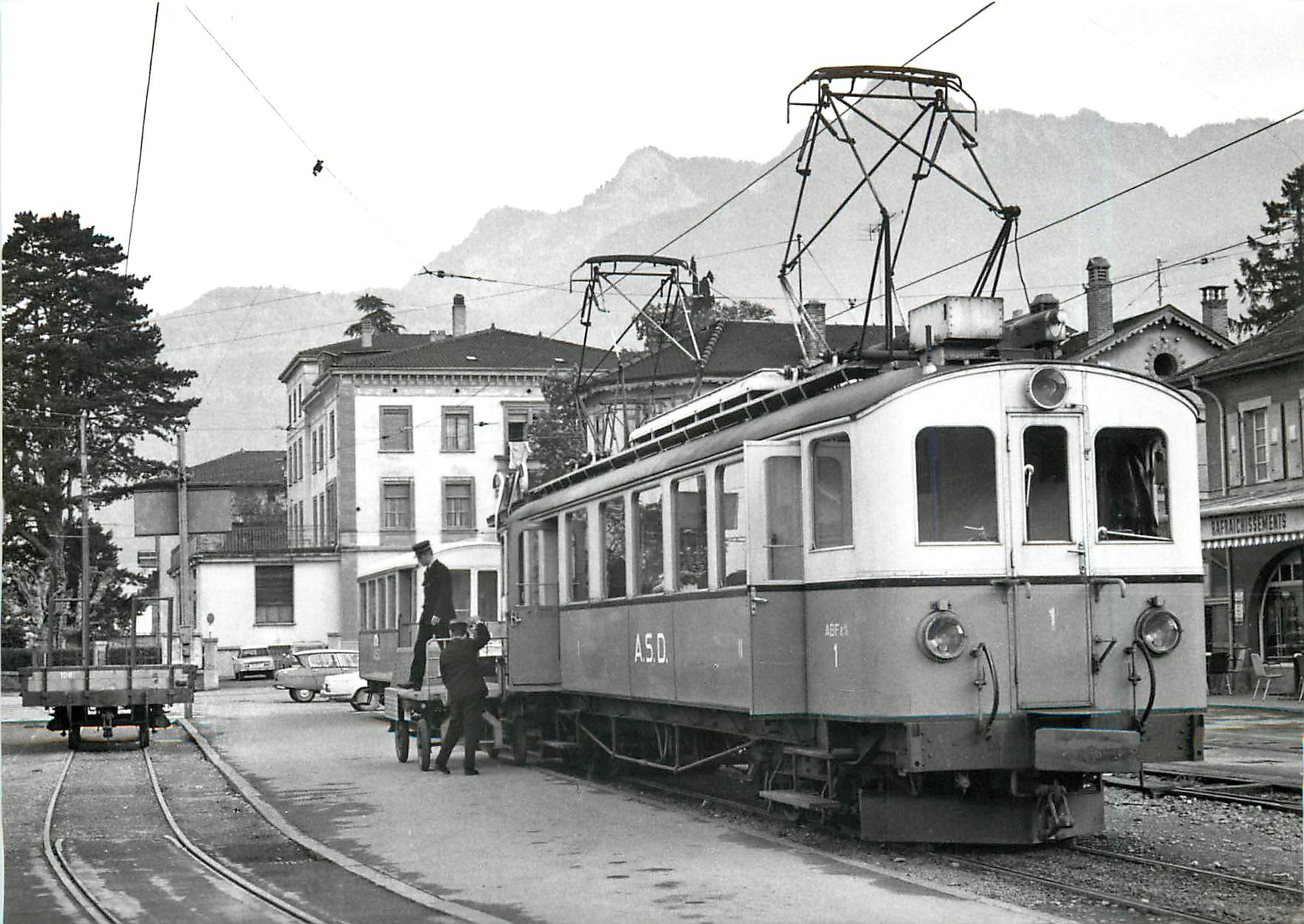 CPM ABFe 4/4 1 en gare d'Aigle 10.5.1969