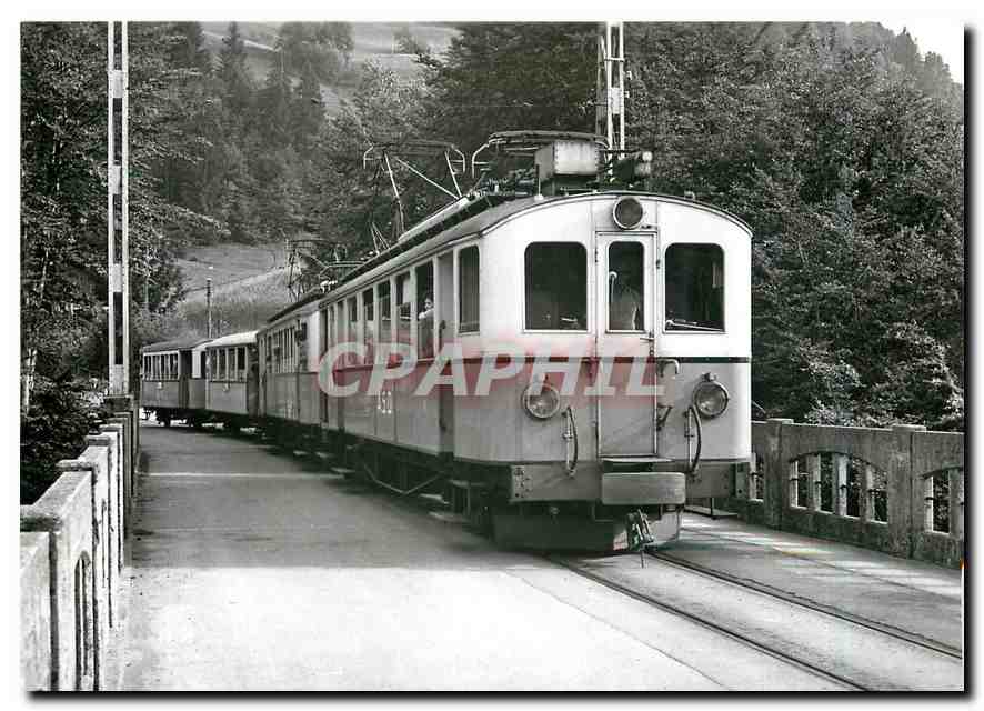 CPM Les Planches train pour les Diablerets sur le viaduc de la Grande-Eau 10.6.1973