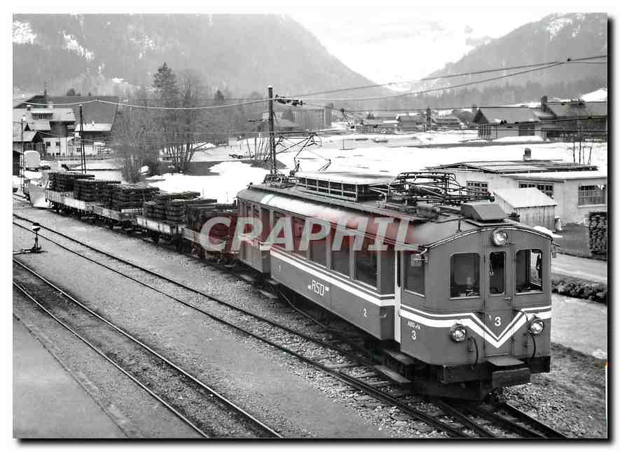 CPM Train de traverses aux Diablerets 25.4.1987
