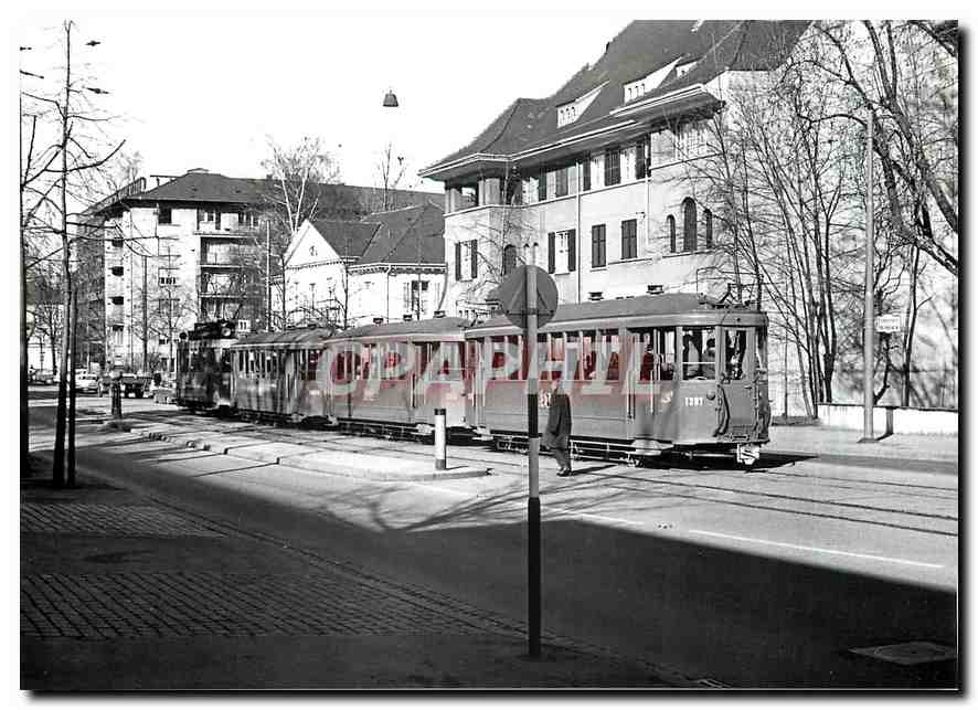 CPM Be 2/2 183 et 3 B3 a la Muenchensteinerstrasse 25.3.1968