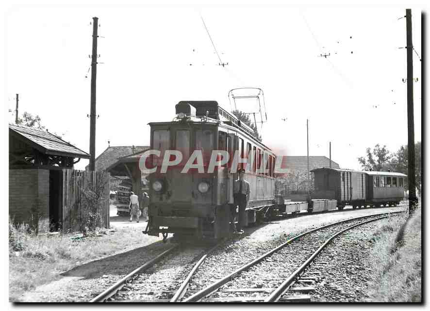 CPM Train-mixte pour St-Cergye a Genolier 1.10.1956
