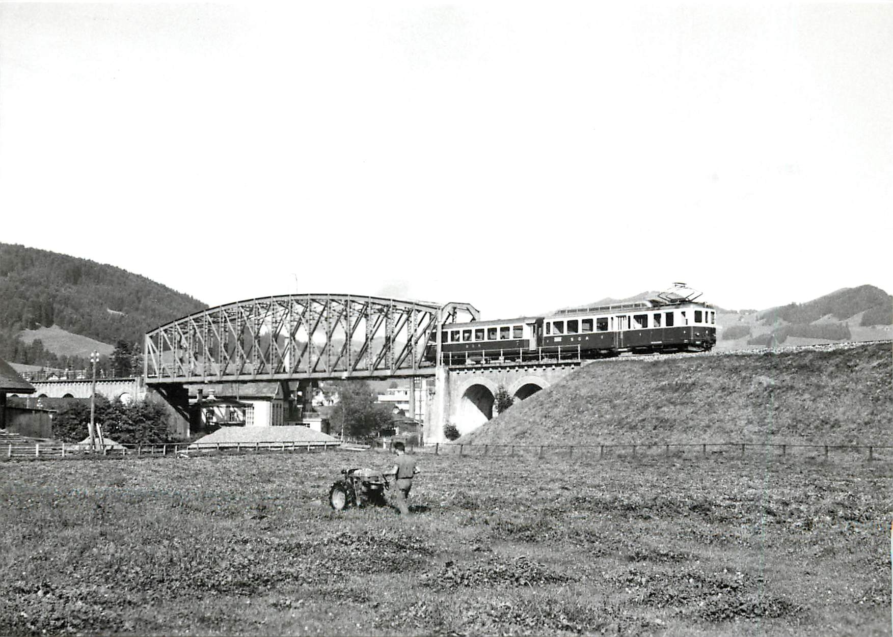 CPM Viaduc d'Appenzell et origine de l'ancienne section a cremaillere 14.8.1967