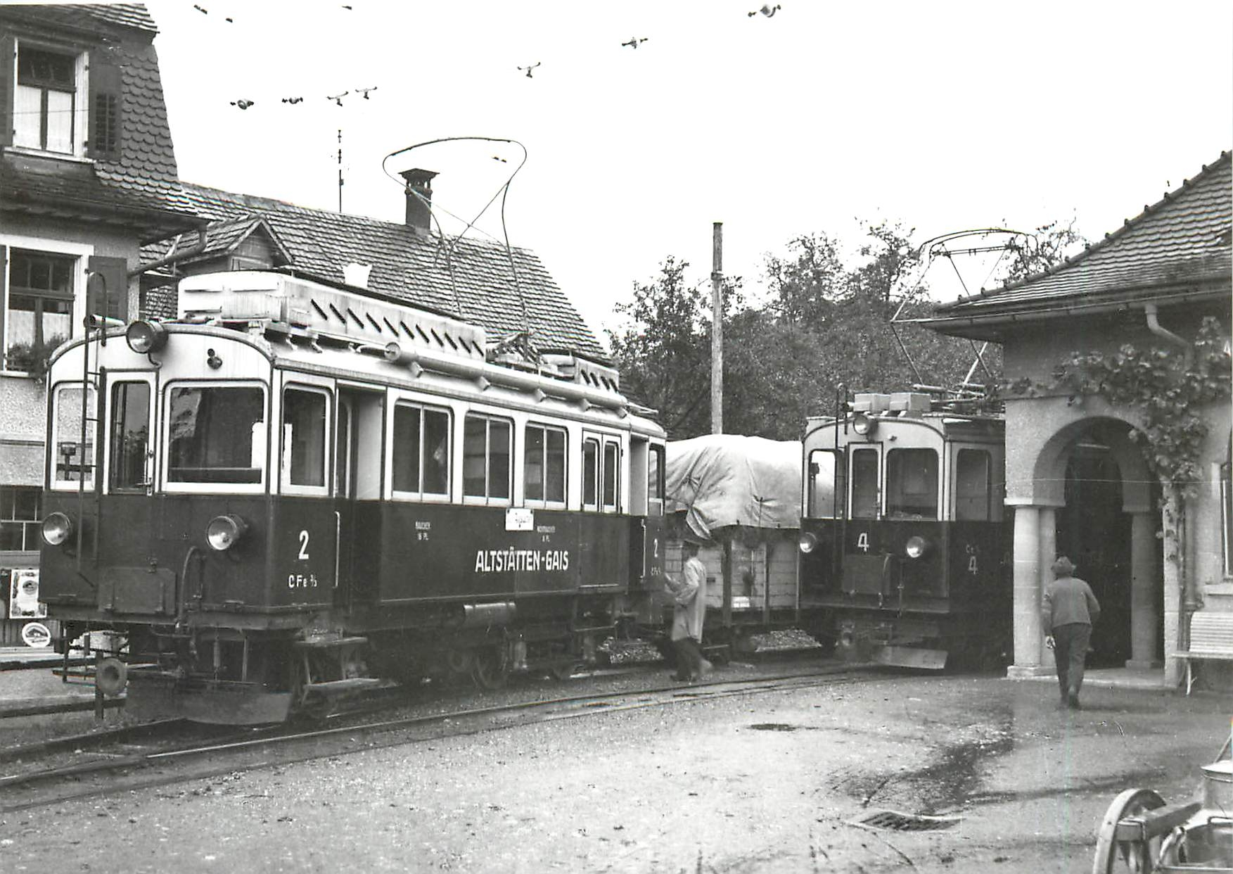 CPM CFhe 2/3 2 et Che 4/4 4 a Altstaetten-Stadt Vers 1940