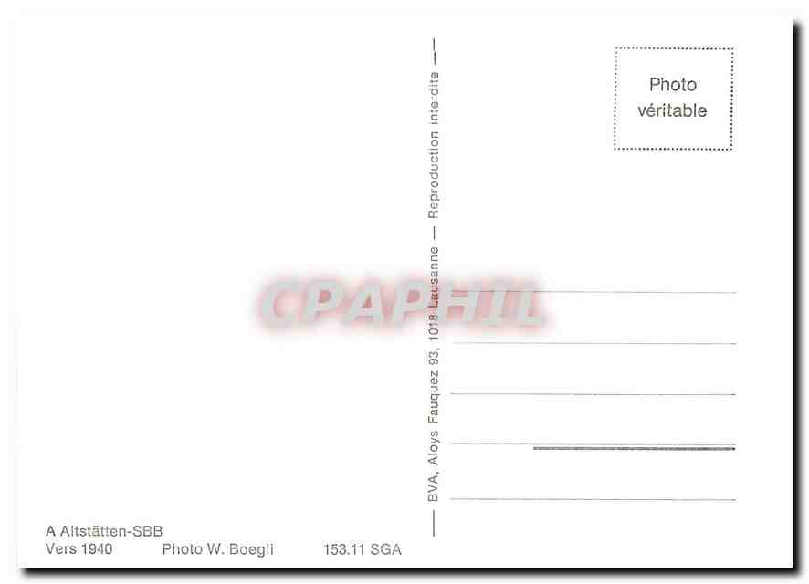 CPM A Altstaetten-SBB Vers 1940 — Verso
