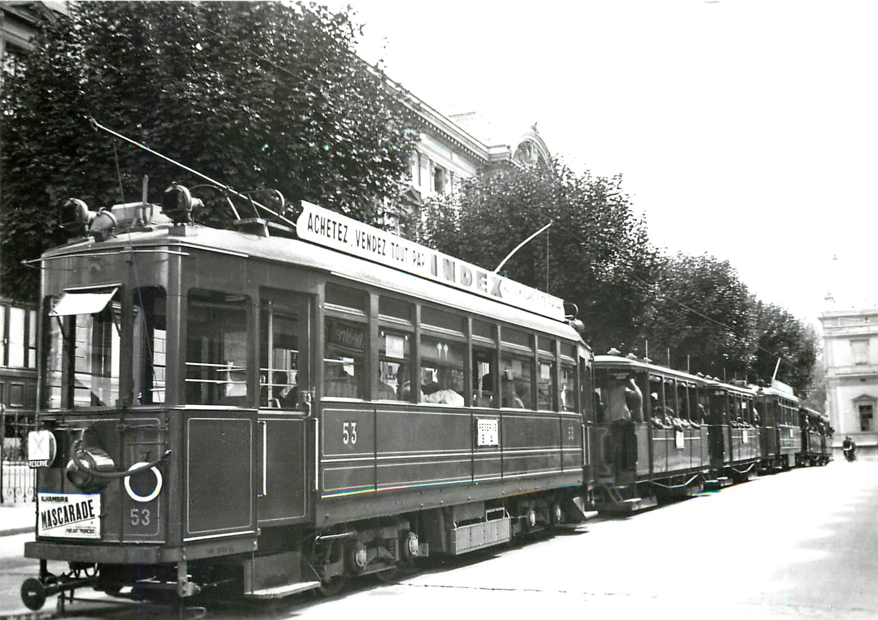 CPM Train special pour le centenaire de la SIA au boulevard du Theatre 1943