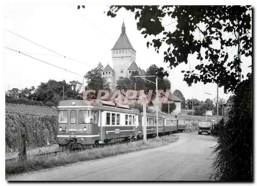 CPM Automotrice Be 4/4 13 dans son etat d'orgigine a Vufflens 9.9.1981