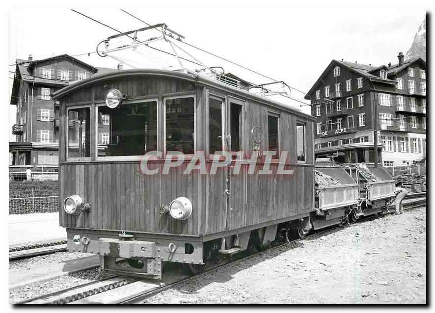 CPM HGe 2/2 10 et train de travaux a Petite Scheidegg 15.7.1990