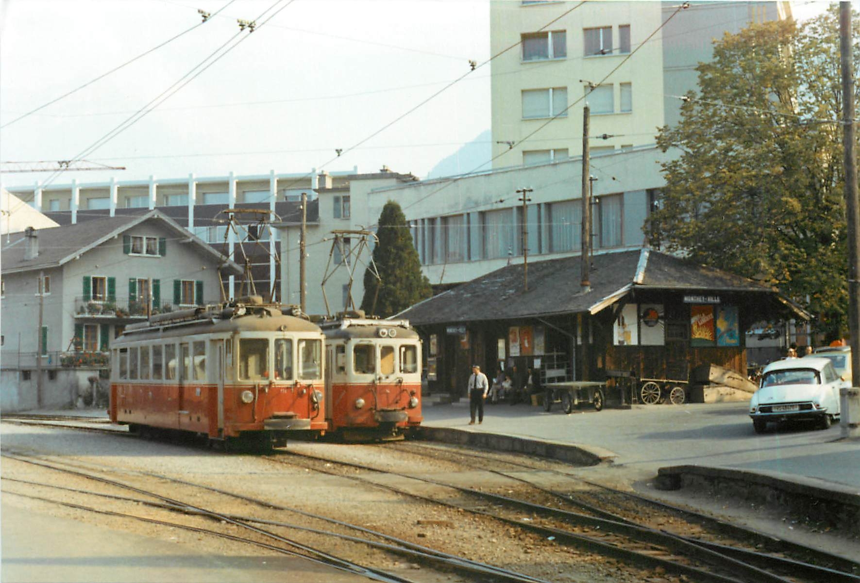 CPM L'ancienne gare de Monthey-ville 1961
