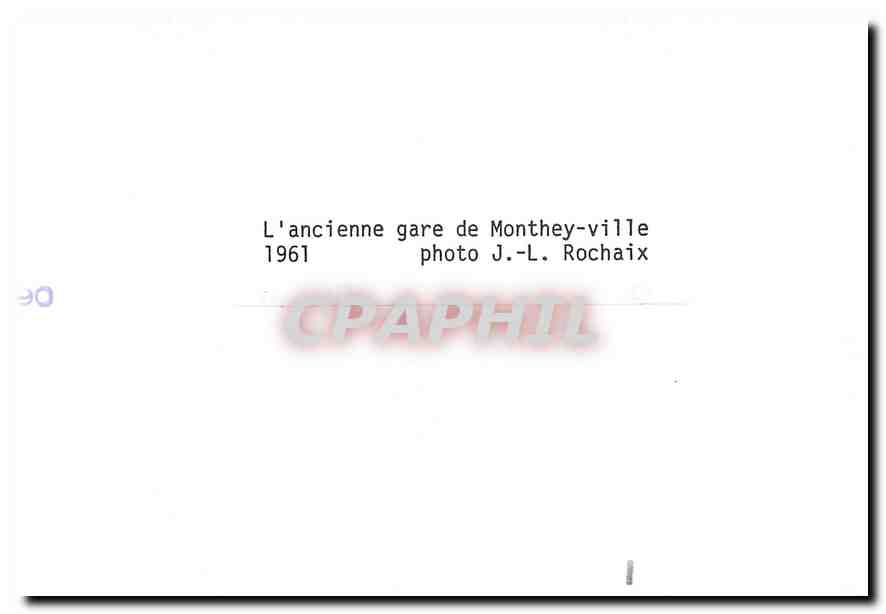 CPM L'ancienne gare de Monthey-ville 1961 — Verso