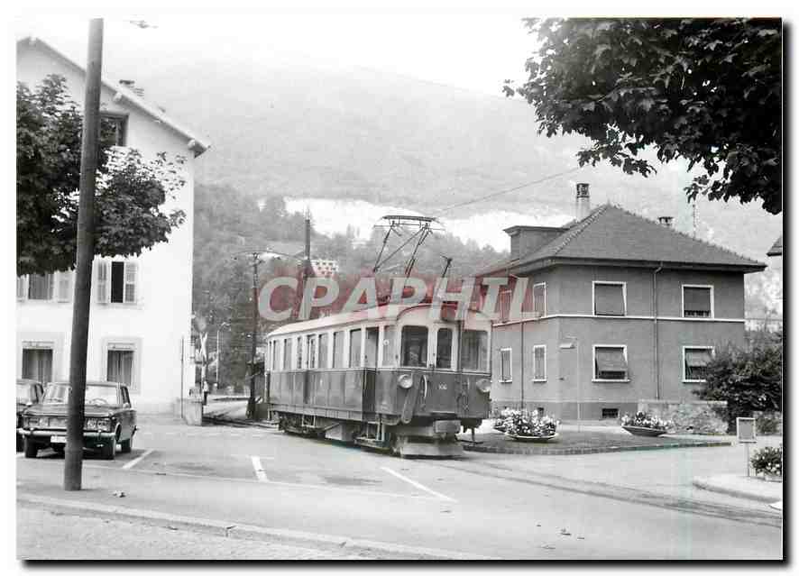 CPM Automotrice BFe 4/4 106 venant de la Gare CFF arrivant a Monthey-Ville 15.8.1970