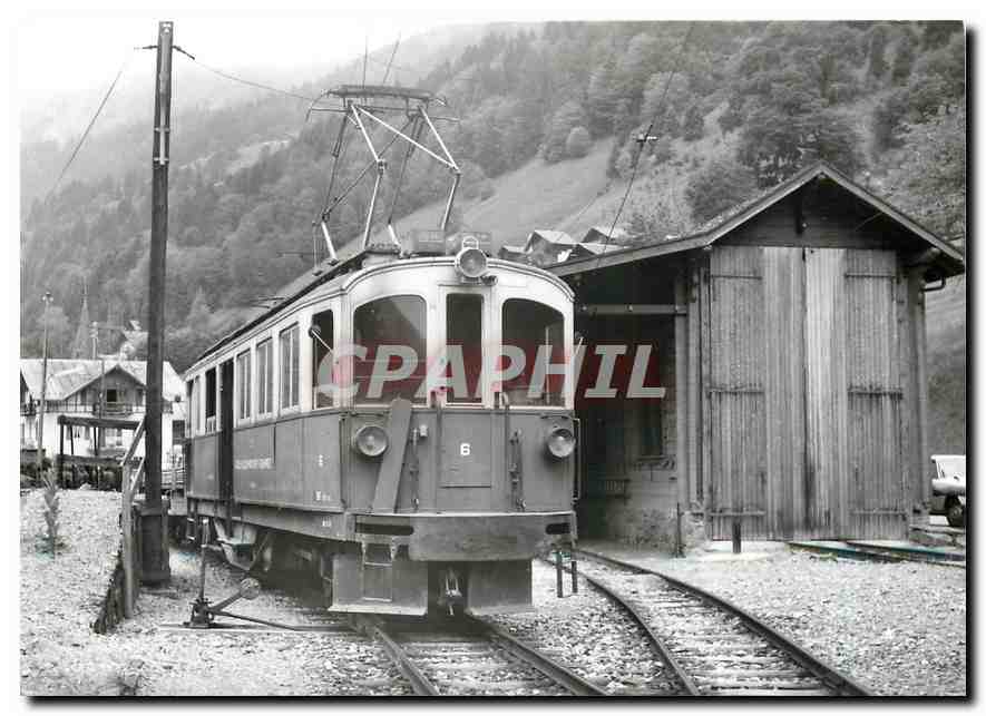 CPM Automotrice BDeh 4/4 6 en gare de Champery 9.7.1969