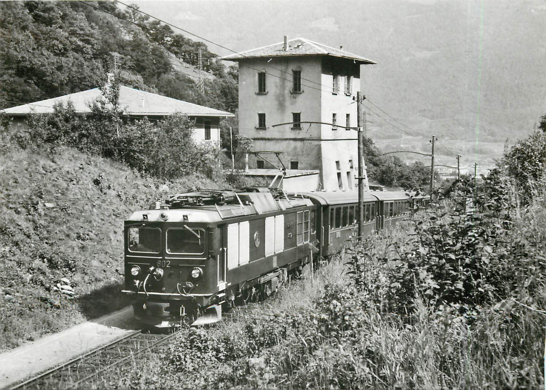 CPM Train pour St-Moritz a Campocologne-Confine Juin 1975