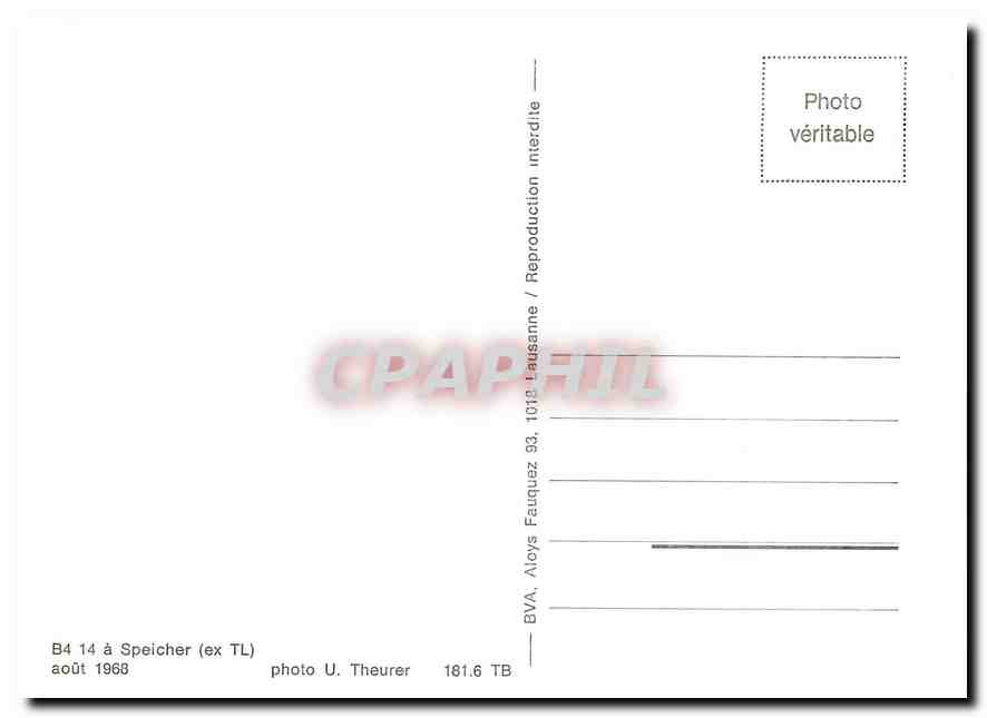 CPM B4 14 a Speicher aout 1968 — Verso