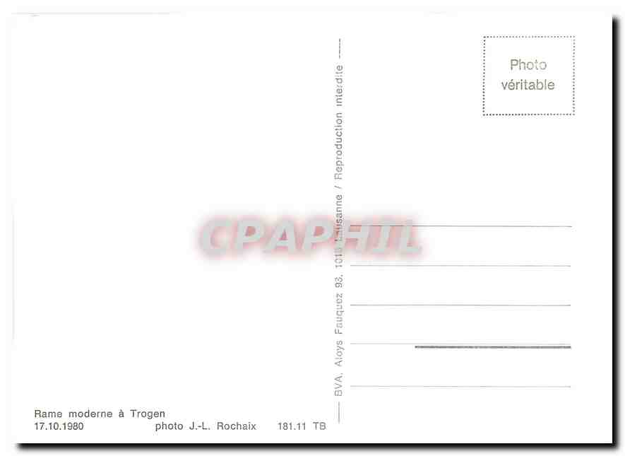 CPM Rame moderne a Trogen 17.10.1980 — Verso