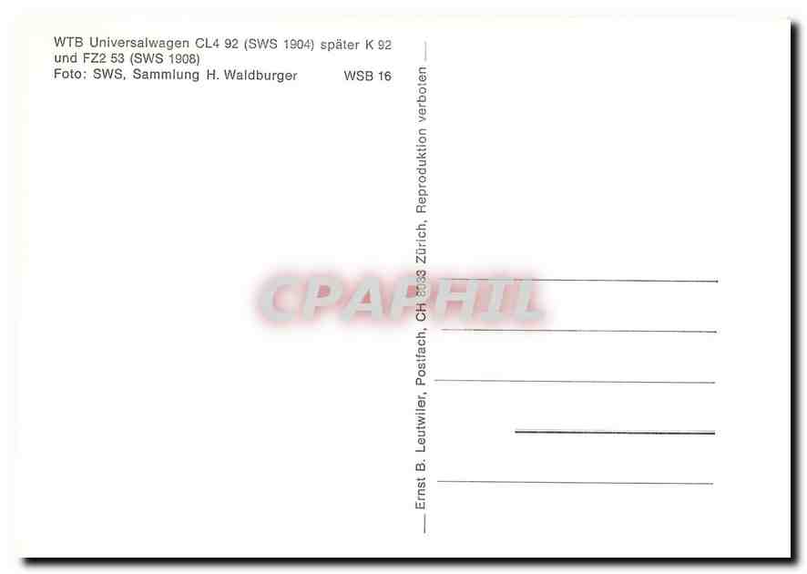 CPM WTB Universalwagen CL4 92 und FZ2 53 — Verso
